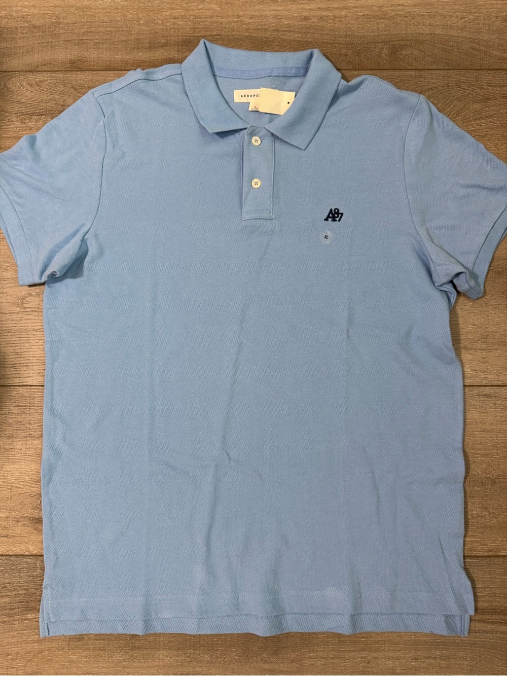 Aeropostale Light Blue Men's Polo with A87 Logo